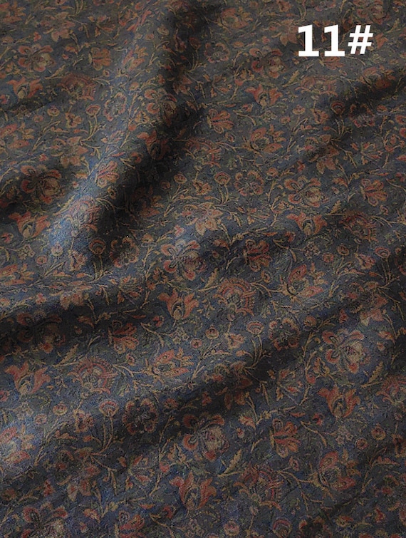 Print floral linen fabric by the yard