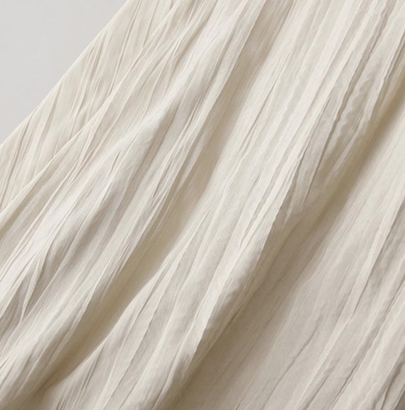 Textured crinkled fabric by the yard