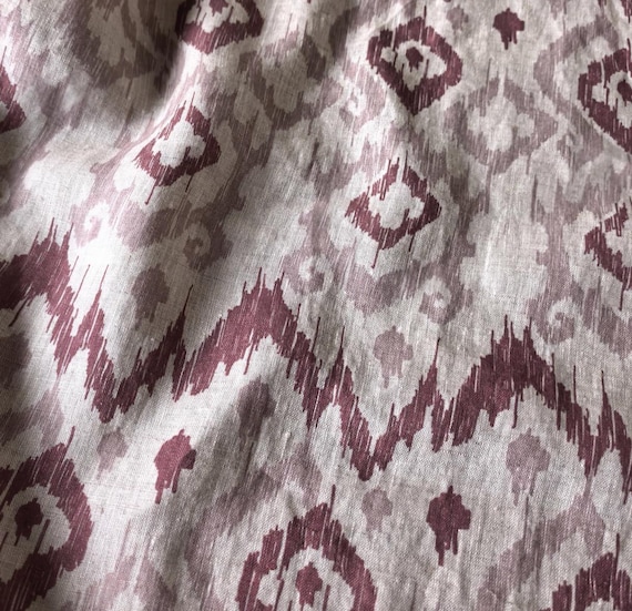 Print linen fabric by the yard