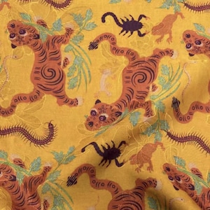 Jacquard Print Gambiered silk fabric by the yard