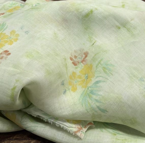 Print ramie fabric by the yard