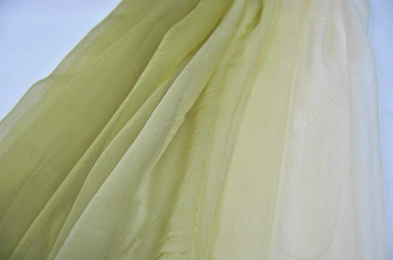 Ombre chiffon silk fabric by the yard