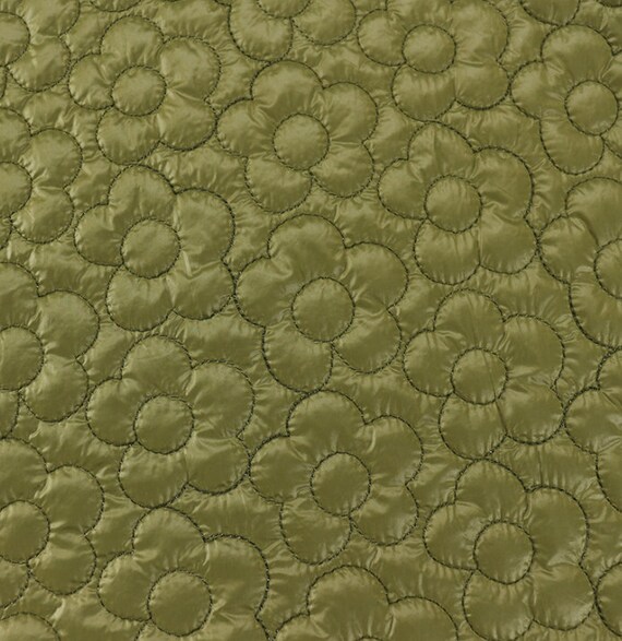 Embroidered Textured quilted padded fabric by the yard