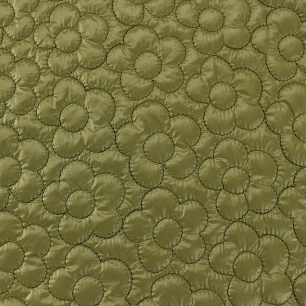 Embroidered Textured quilted padded fabric by the yard