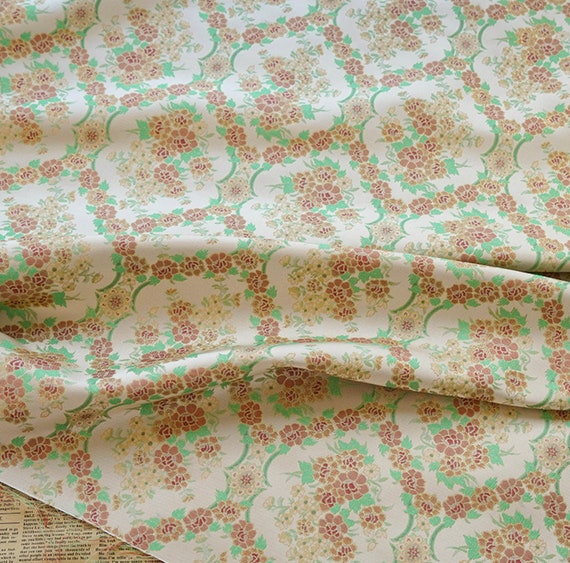 Jacquard brocade fabric by the yard