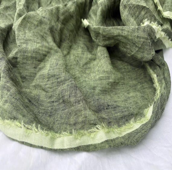 Yarn dyed linen fabric by the yard