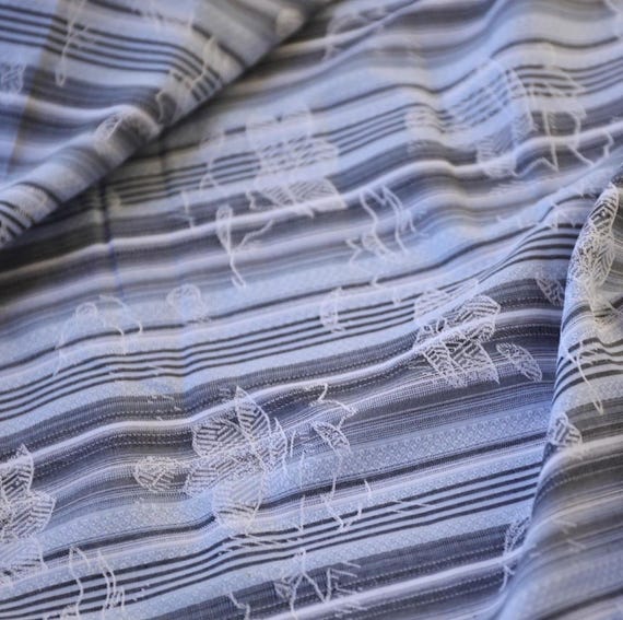 Jacquard linen fabric by the yard
