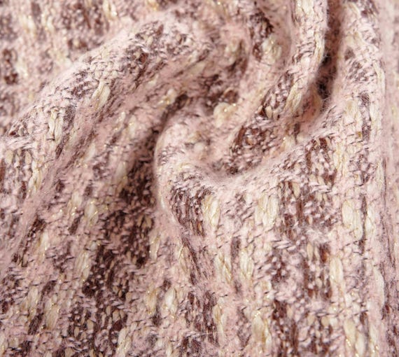 Tweed wool fabric by the yard