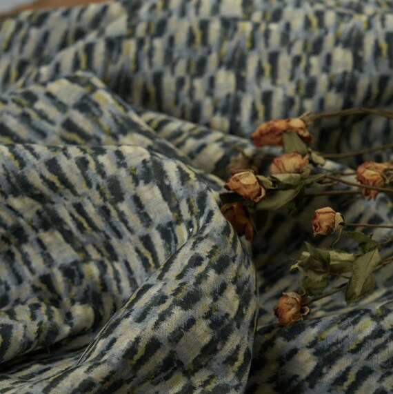 Print linen fabric by the yard