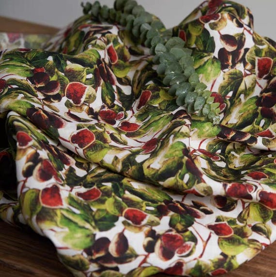Print linen fabric by the yard