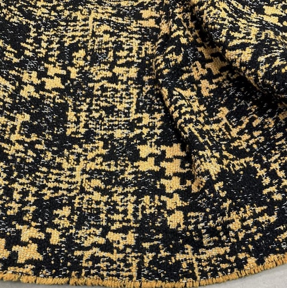 Tweed wool fabric by the yard