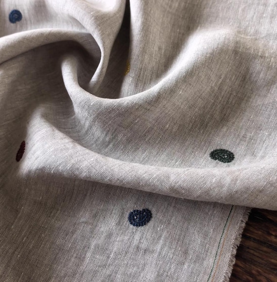 Embroidery hemp fabric by the yard