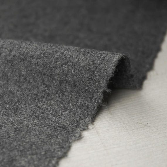 Grey Wool fabric by the yard