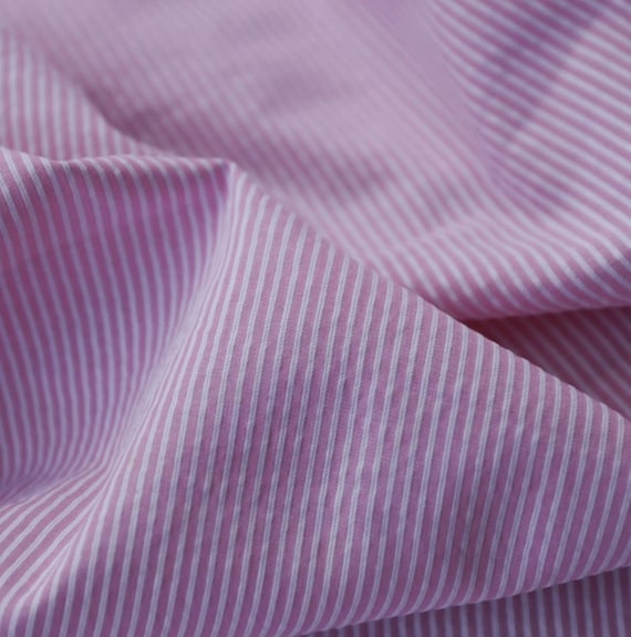 Striped textured cotton fabric by the yard