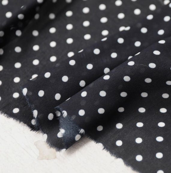Polka Dots Silk fabric by the yard