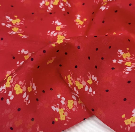 Print Silk linen fabric by the yard