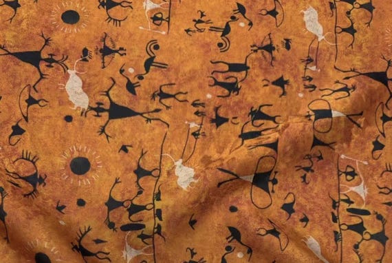 Jacquard Print Gambiered silk fabric by the yard