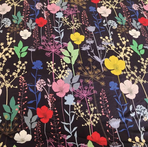 Print Knit silk fabric by the yard