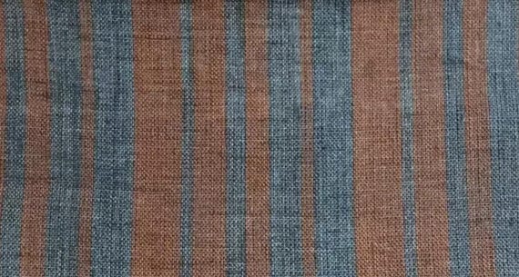 Striped linen fabric by the yard