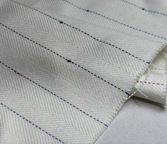 Herringbone wool fabric by the yard