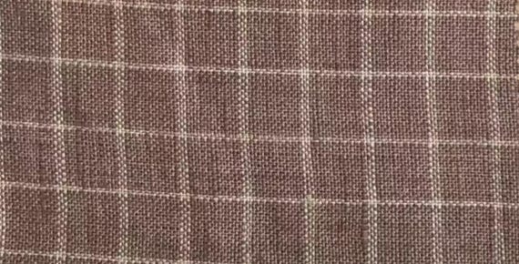 Plaid Linen Fabric - Grid Gingham Checkered Linen By The Yard