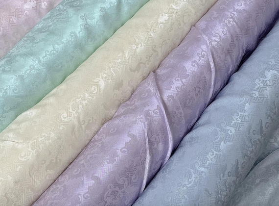 Jacquard silk fabric by the yard