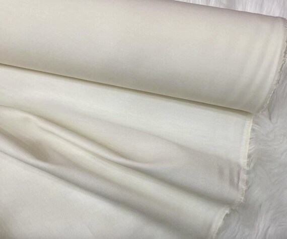 Silk wool satin fabric by the yard