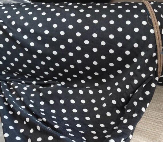 Polka Dots Knit silk fabric by the yard