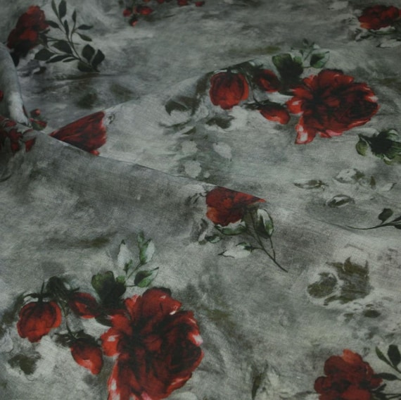 Print ramie fabric by the yard