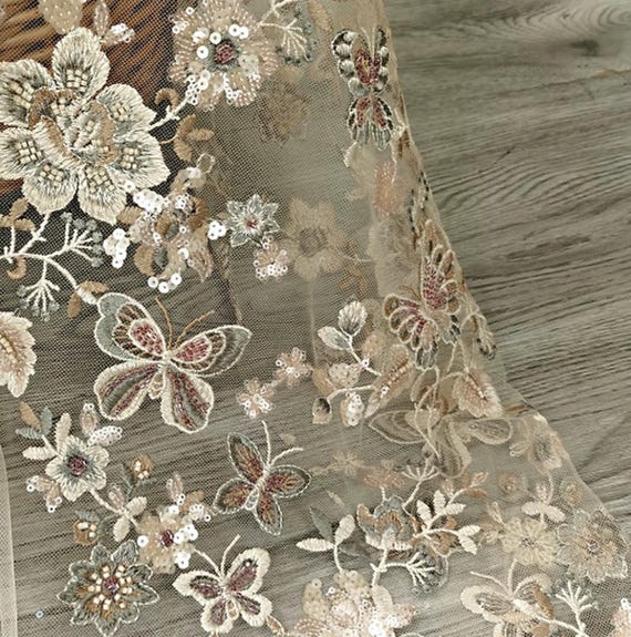 Embroidery lace fabric By the yard