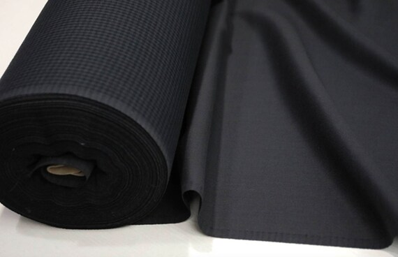 Plaid Reversible Worsted Wool fabric by the yard