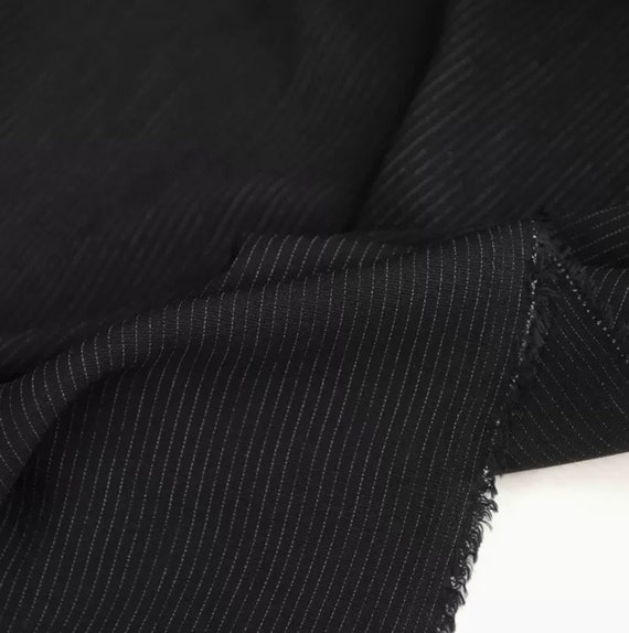 Striped tencel cotton fabric by the yard