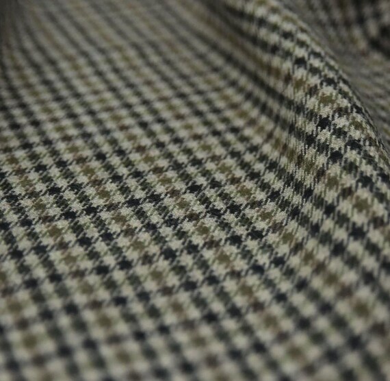 Houndstooth Wool fabric by the yard
