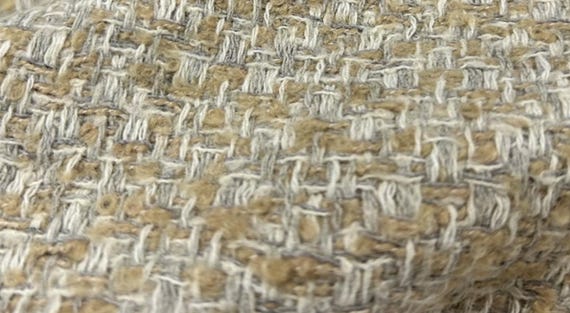 Tweed wool fabric by the yard