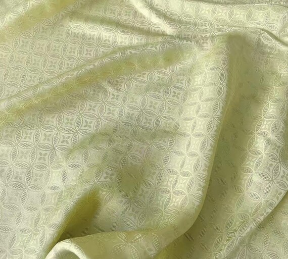 Jacquard silk fabric by the yard