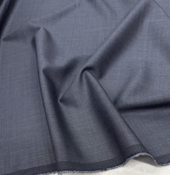 Worsted Silk wool fabric by the yard