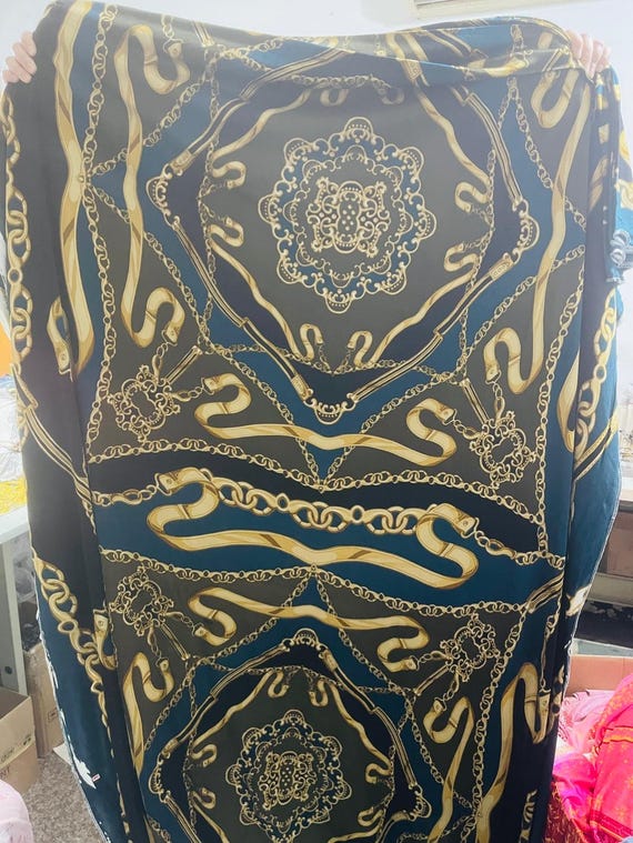 Print Knit silk fabric by the yard