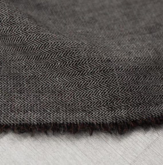 Herringbone Wool Fabric by the yard