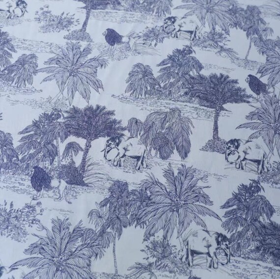 Print linen fabric by the yard
