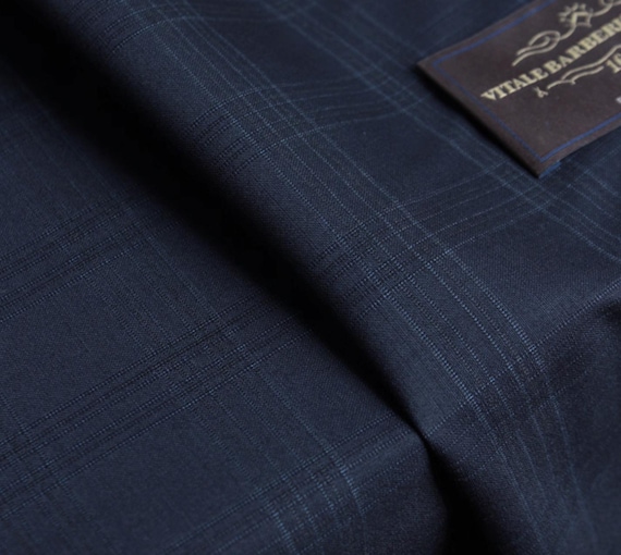 Italian Fabric Plaid Worsted Wool fabric by the yard for Suiting