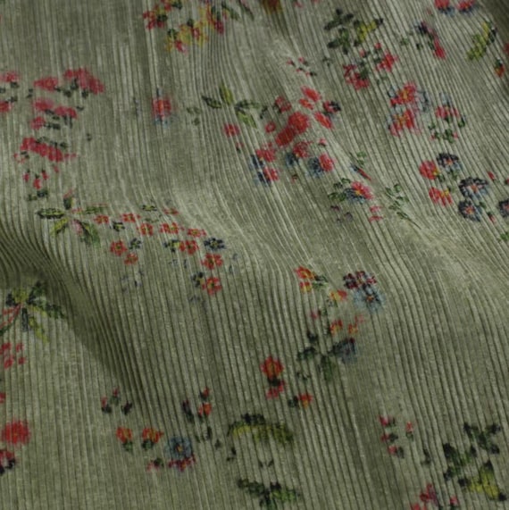 Print corduroy cotton fabric by the yard