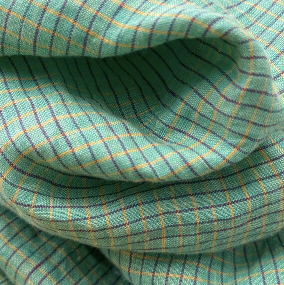 Yarn dyed plaid checks gingham checkered linen fabric by the yard
