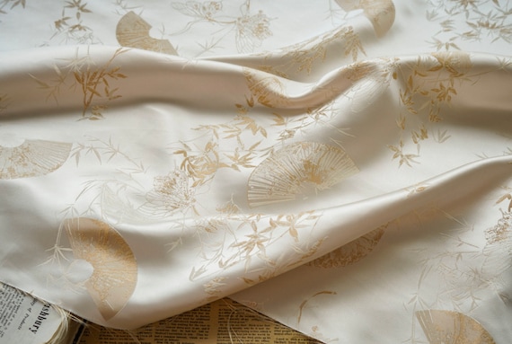 Jacquard brocade fabric by the yard