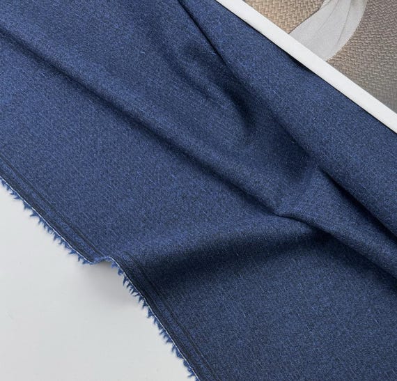 Jacquard Worsted Wool fabric by the yard