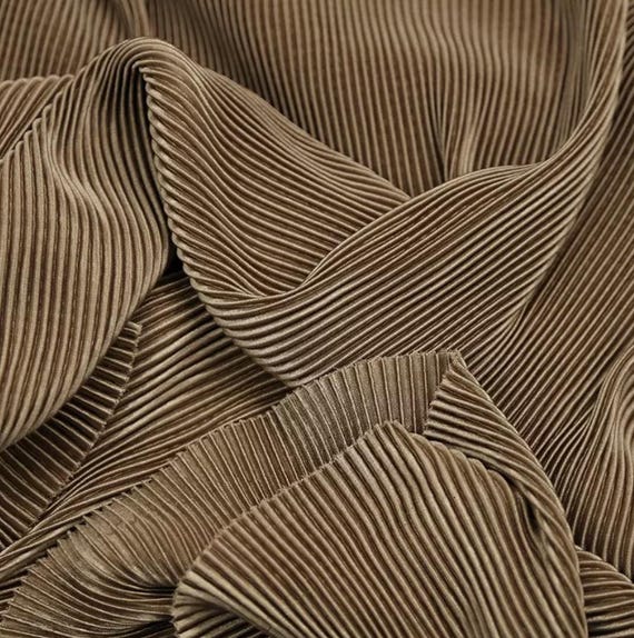 Textured crinkled fabric by the yard