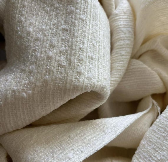 Tweed wool fabric by the yard