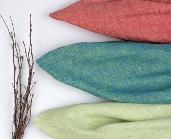 Yarn dyed linen fabric by the yard