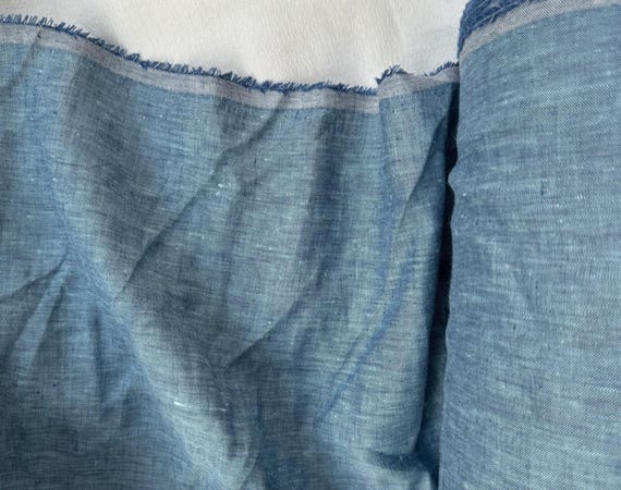 Yarn dyed iridescent linen fabric by the yard