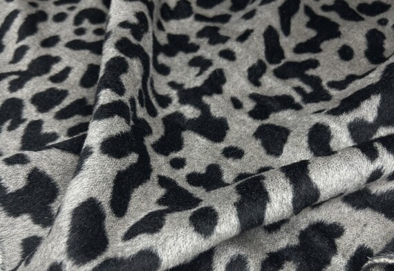 Cheetah leopard animal pattern wool fabric by the yard