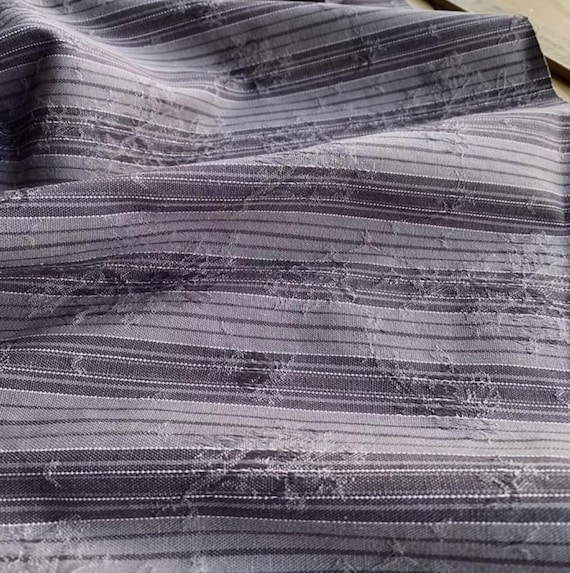 Jacquard striped linen fabric by the yard